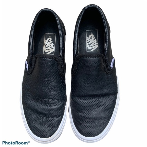 𝅺VANS Asher LeatherSlip On Sneakers Size - Picture 2 of 9